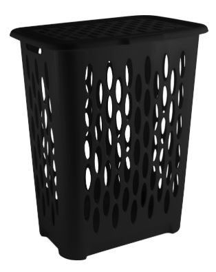 Корзина для белья Keeplex Black с откидной крышкой 37л 42,2х29х51,5см